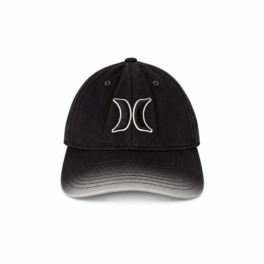 Hurley Black One and Only Embroidered Logo Flexfit Hat Cap Size S-M